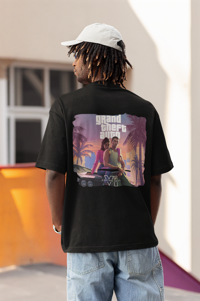 Vice Streets Oversized Tee – GTA VI Edition | 210 GSM French Terry Cotton