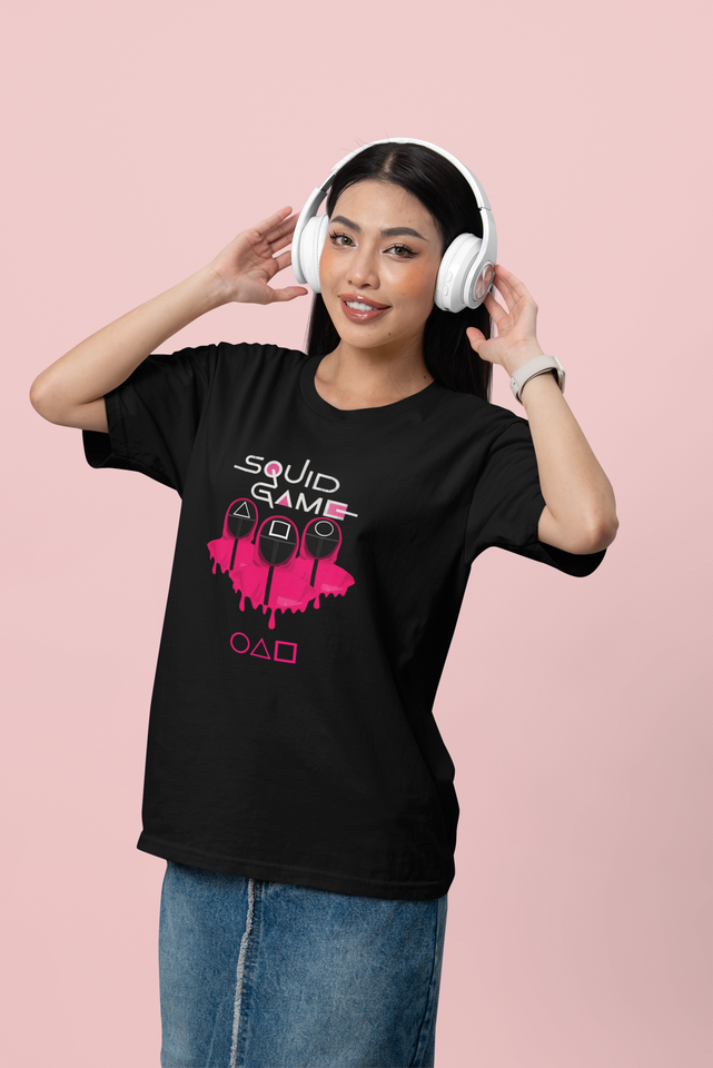 Pink Squad – Squid Game Oversized T-Shirt for Women (Korean Drama Fan Merch)