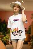 Powerpuff Girls Oversized T-Shirt – Blossom, Bubbles & Buttercup Graphic Tee